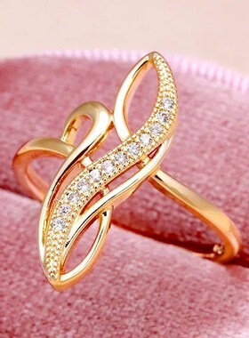Huitan Simple Fashion Design Finger Ring Lady Engagement Cer