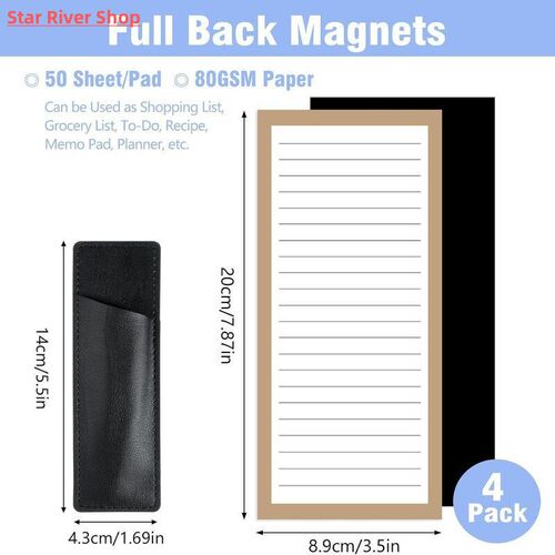 Magnetic Planners Fridge Notes Book Grocery Shopping List to