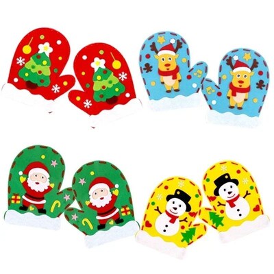 4Pcs Children DIY Christmas Material Bag Toys Kindergarten C