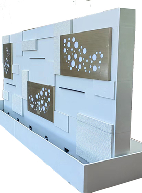 别墅花园流水墙入户庭院落地摆件水幕墙屏风院落景观水系鱼池瀑布