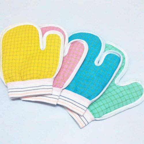 Bath towel gloves back bath towel thickened thumb lattice ba