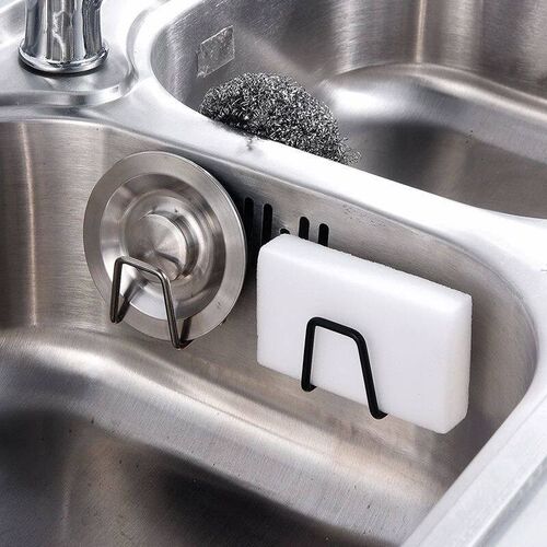 Kitchen Adhesive Stainless Steel Sponge Holder kitchen organ