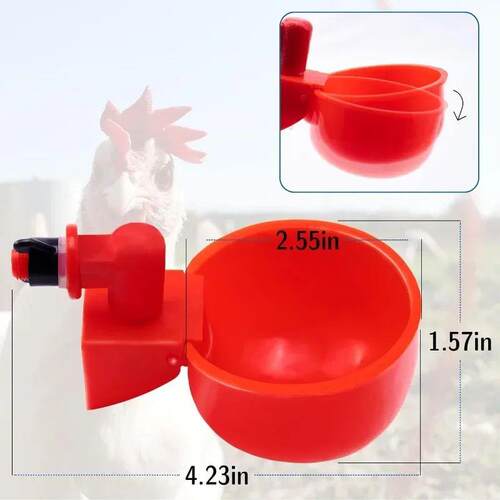 10/20/30Pcs Chicken Waterer Cups Chicken Feeder Cup for Chic