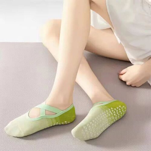 Yoga Socks Women Gradent Slcone Non-slp Plates Grp No-show S