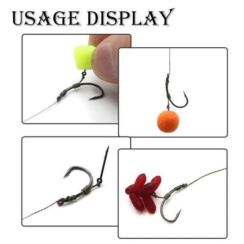30PCS Boilie Screw Peg with Ring Swivel D-Rig Chod Rig Termi