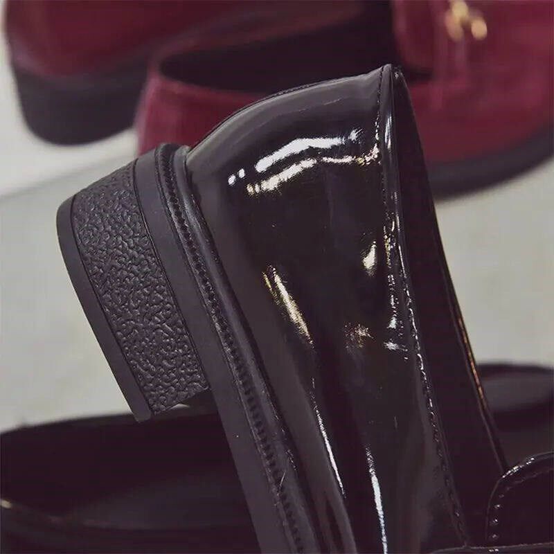 Withered British style retro fashion elegant buckle patent l - 实物图