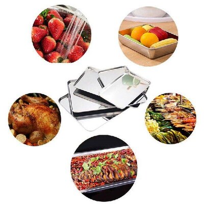 Stainless Steel Steamed Sausage powder plate Trays Fruit