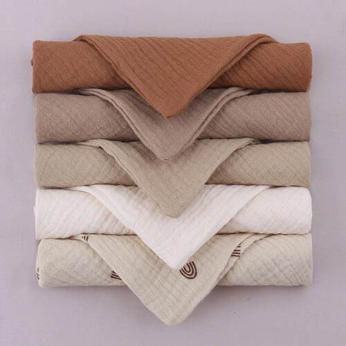 5PCS Soft Absorbent Gauze Cotton Baby Towels Wipe Face Cloth