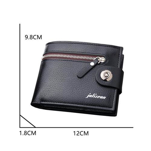 Mens Wallet Retro Woven Pattern PU Leather Mens Short Wall