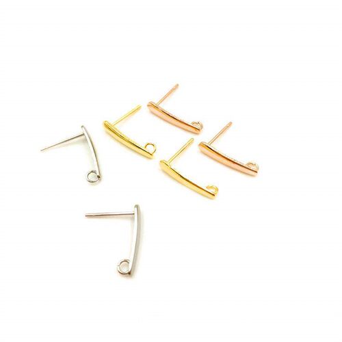 20pcs Stainless Steel Earring Geometry Base Rectangular Hang