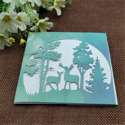 Christmas ree Animal Deer Frames Metal Cutting Dies Stencils