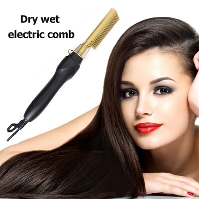 2 in 1 Hair Straightener Curler Wet Dry Electric Heating 梳