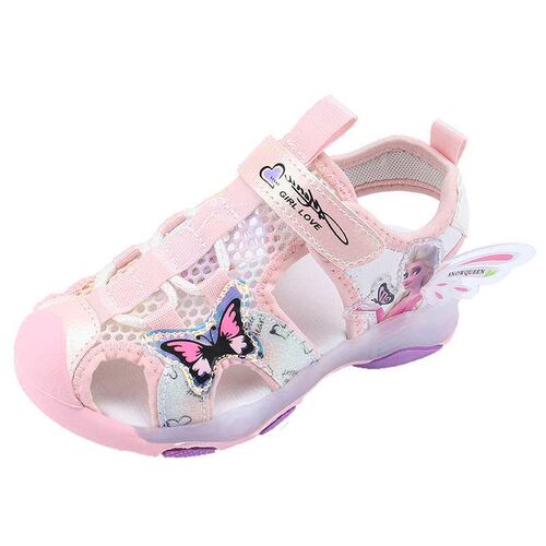 Girls Toe Sandals with Light Summer New Childrens Sandals