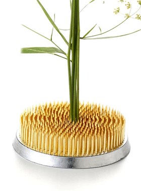Round Ikebana Flower Frog With Rubber Gasket Art  Fixed Arra