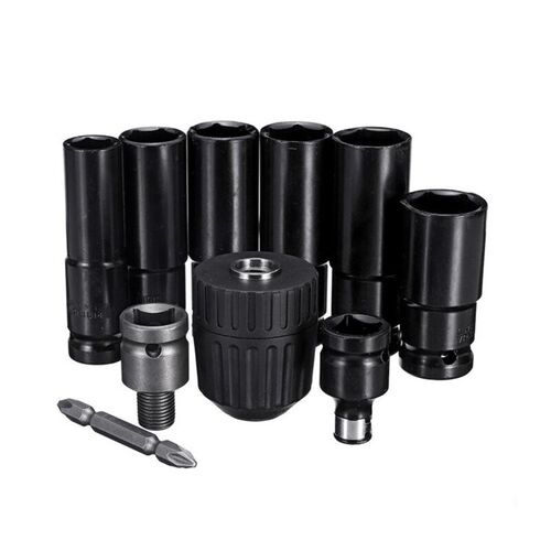 10pcs Electric Impact Wrench Hexs Socket Head Set Kit Drill