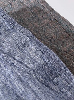 1308 Summer Thin Casual Linen Mens Pants Skinny Ankle-lengt