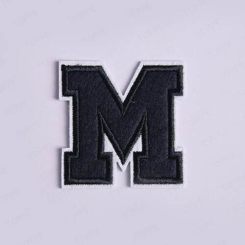 Navy Blue Letter Patch ABC DEF OPQ RST UVW XYZ Embroidery Pa