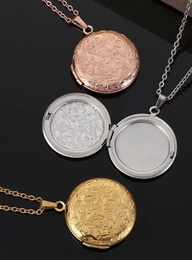 Love Heart Secret Message Locket Necklace Pendant DIY Photo