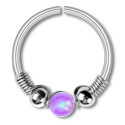 clear earrings nose Rings Studs Piercings curved moon silver