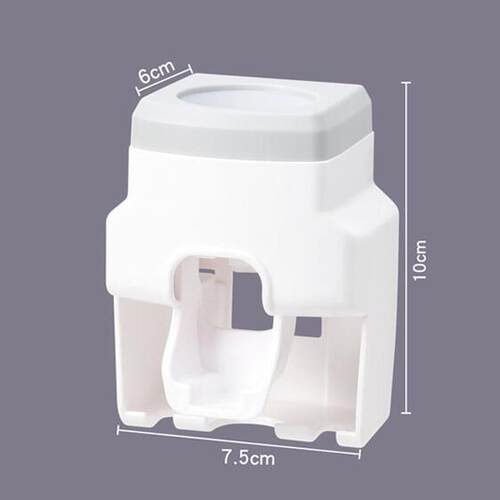 1pc Wall Mount Automatic Toothpaste Dispenser Plastic No Pun