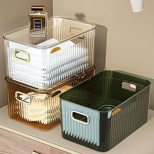 Clear tape Lid Desktop Cosmetic Storage box Dresser Sundry