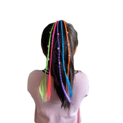 New Girls Colorful Wigs tail Headbands Rubber Bands Beauty H
