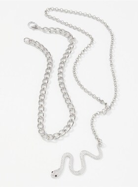 Exaggerated multi-layer chain Zodiac Snake Pendant creative
