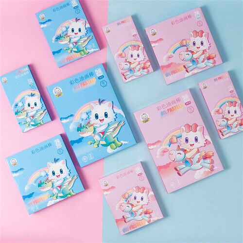 Oil painting stick crayon kindergarten childrens painting 1