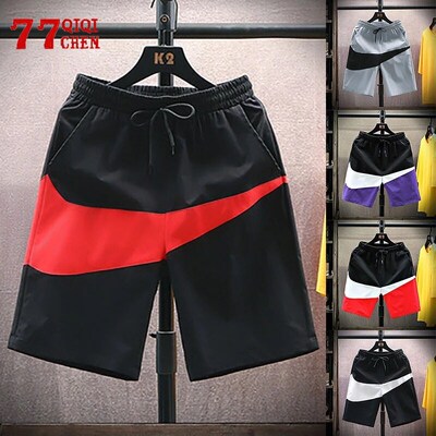 Mens Summer Short Sweatpant Plus Size Casual Quick Dry Knee-