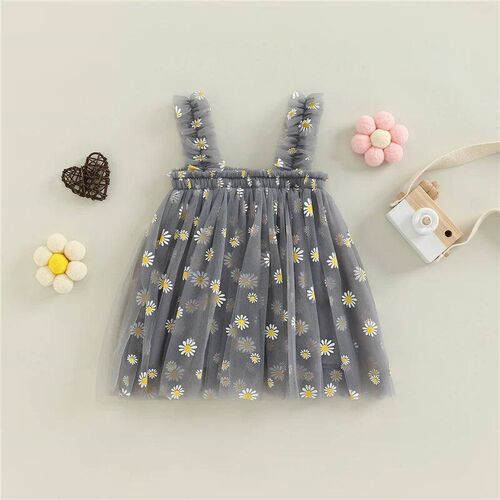 Toddler Baby Kids Girls Party Dress 2023 Summer Sleeveless D