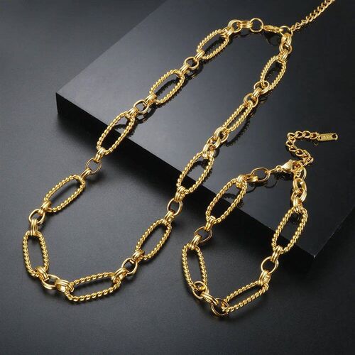Metal Waterproof Stainless Steel Twist Handmade Neck Chain N