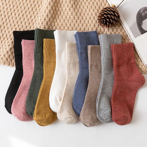 HOT 10pieces = 5 pairs autumn winter warm women cotton socks