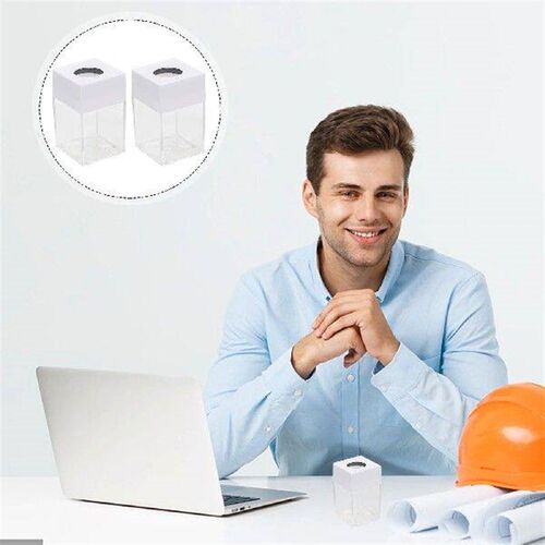 2 Pcs Paper Clip Storage Bucket Staples Dispensers Binder