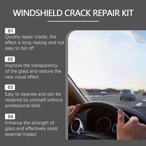 HOMONTH Auto Windshield Crack Repair Liquid, Car Glass Care