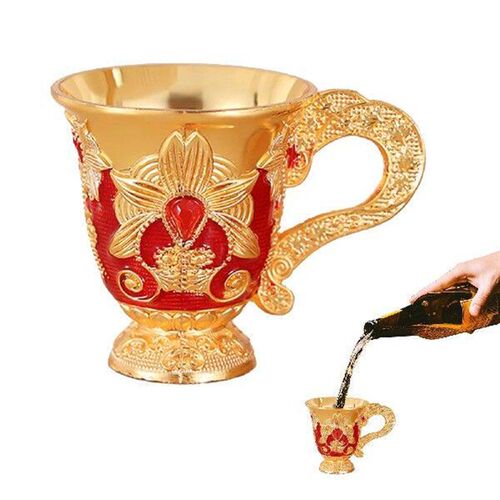 Retro Medieval Wine Goblet Elegant Imitation Royal Wine Cup
