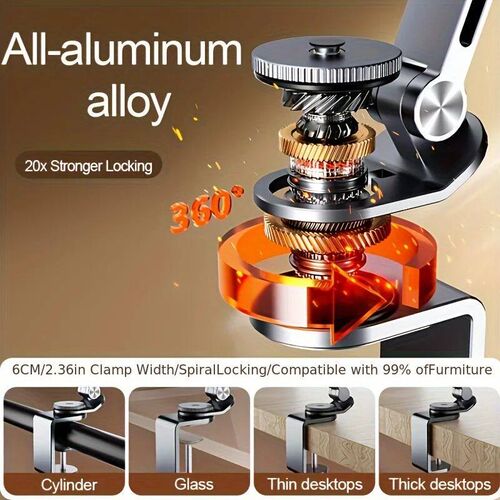 Aluminum alloy turntable stand, mechanical arm, universal ca