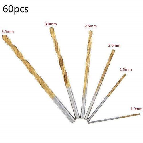50pcs/60pcs/99pcs HSS Twist Drill Bits 1.0MM-3.5MM High