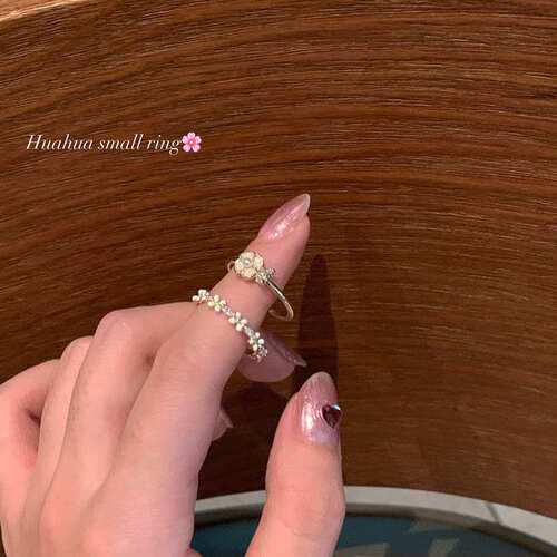 Camellia Open Ring Womens Design Niche Advanced Adjustable