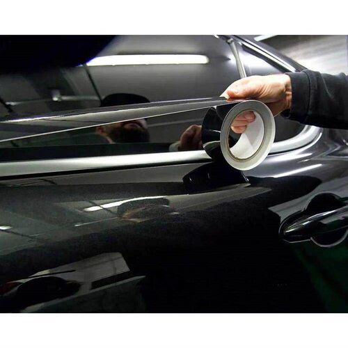 Glossy Black Vinyl Wrap Strip Tape Car Wrap Foil For Window