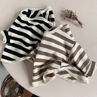 Contrast T-shirt Autumn New Brand Long Sleeve Tshirts Cartoo