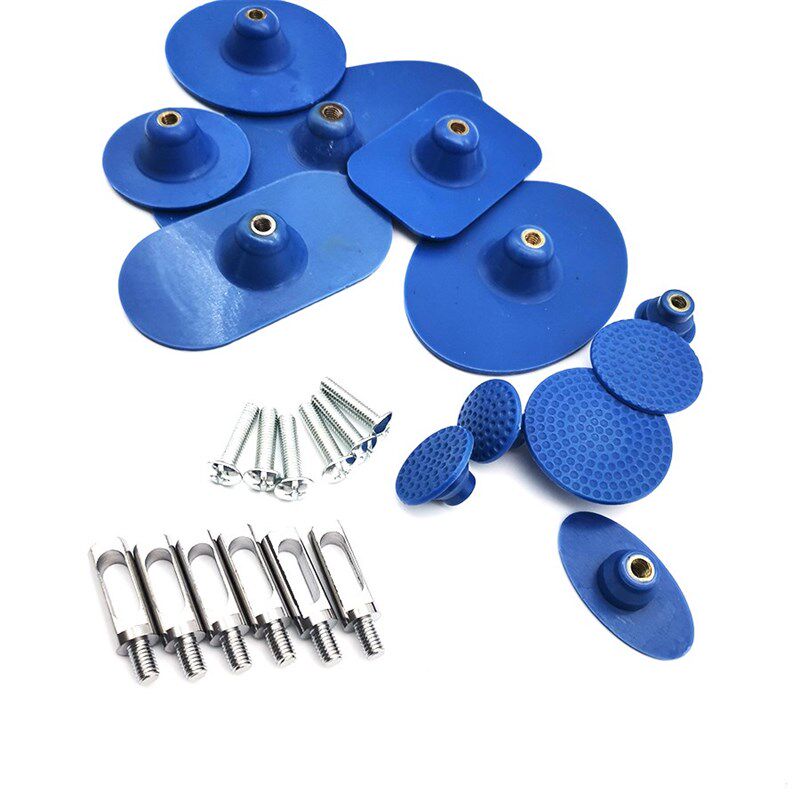 12pcs Durable Extra Large Blue Glue Tabs Paintless Dent Repa - 实物图