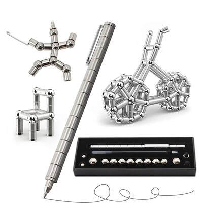 Magnetic Metal Ballpoint Pen Multifunctional Deformable Neut