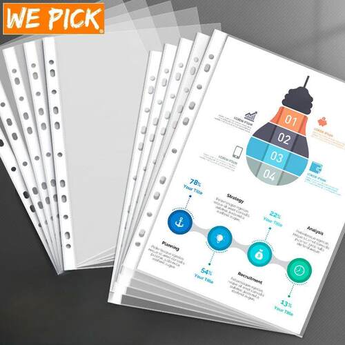 11-Hole File Bag Transparent Plastic 4 Protective Bag Double
