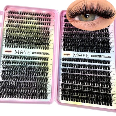 New 640 Cluster Lashes Kit 5D Fluffy Thick Eyelash Extension