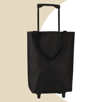 Trolley Bag Collapsible Shopping Cart with Wheels Reusable