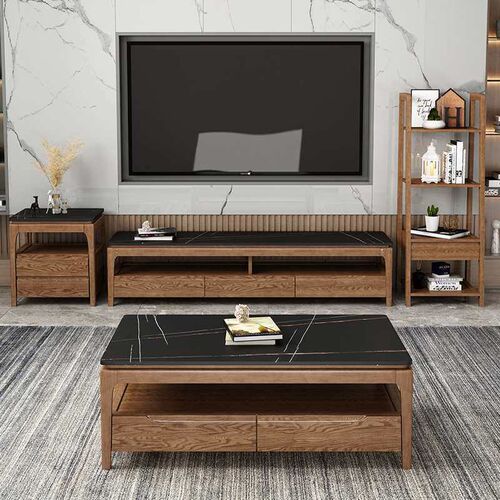 Rock Board Coffee Table Nordic Marble Small Apartment Househ