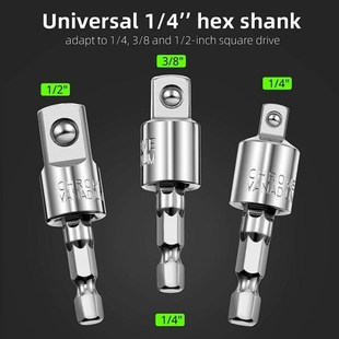 4Pcs Adjustable Universal Socket Wrench Set with 360 Degree