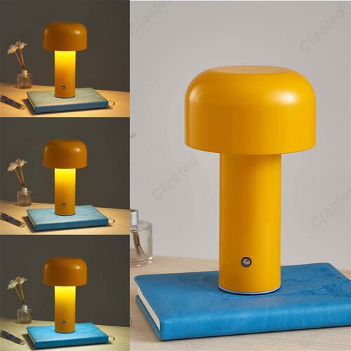 Designer Mushroom Table Lamp Night Light Portable Cordless T