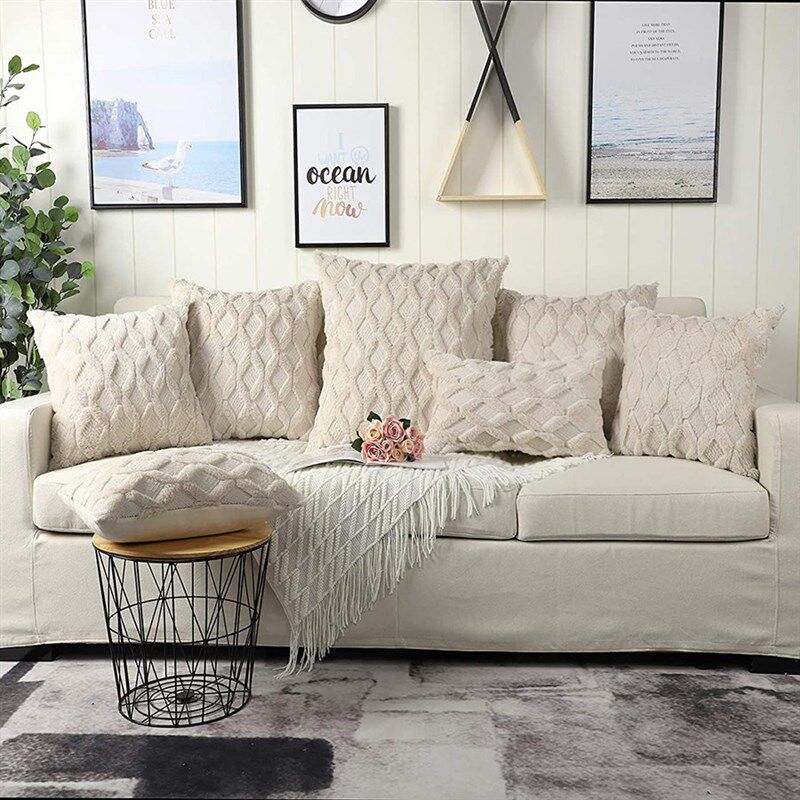 Fur Decorative Cushion Cover Pillow Case Sofa Plush Pillowca图片