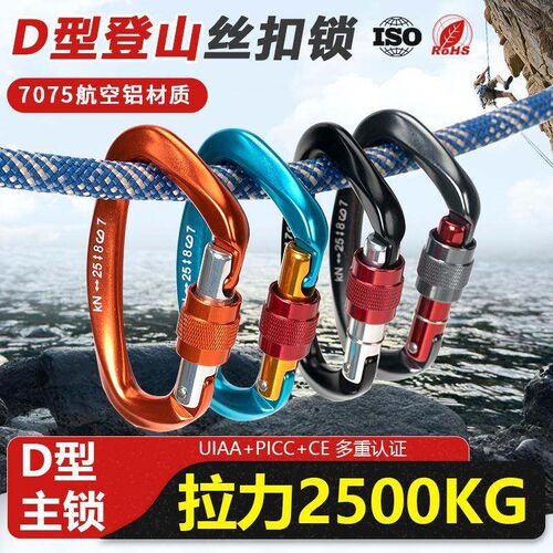 Professional Rock Climbing Main Lock Carabiner Hook Outdoor